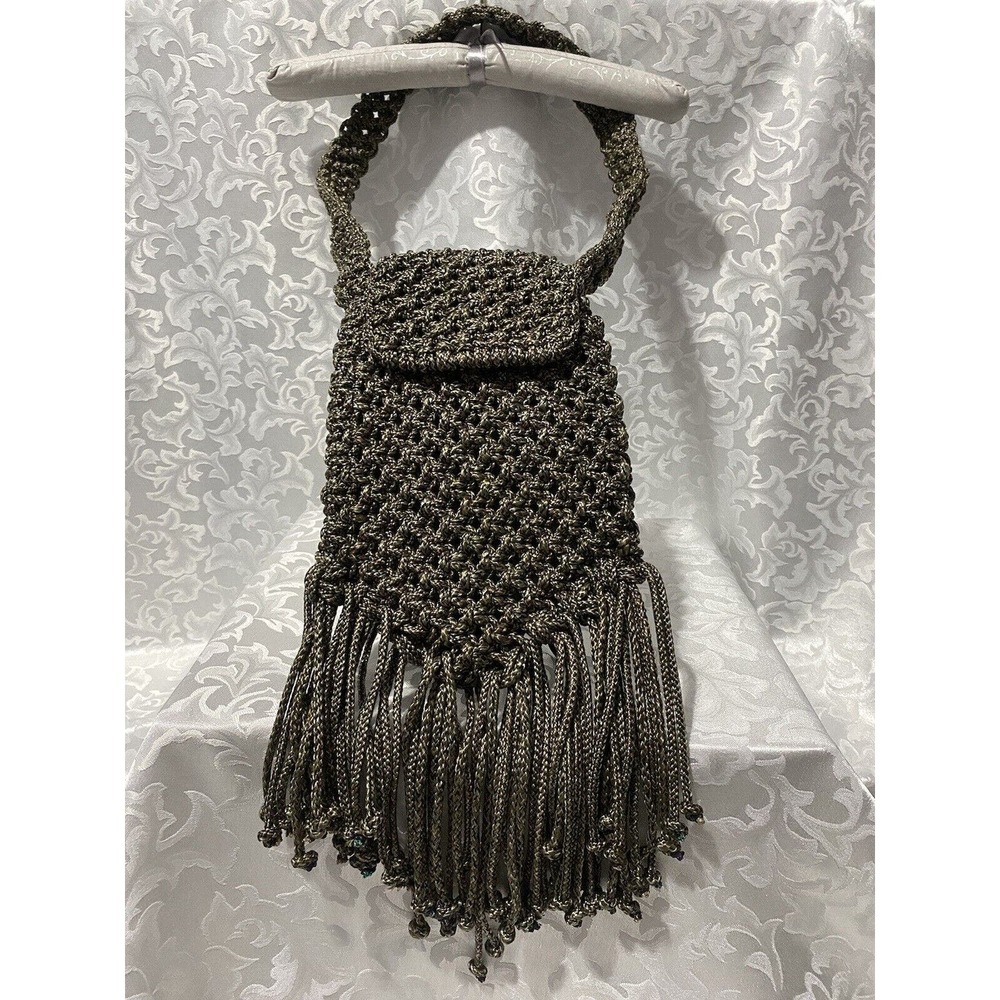 Unique Handmade Macrame Boho Purse, Made With Paracord, Green